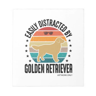 Goud Retriever gemakkelijk afgeleid Vintage Honden Notitieblok
