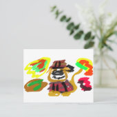 Goud retriever Herfst  Briefkaart (Staand voorkant)