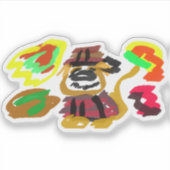 Goud retriever Herfst Sticker (Voorkant)