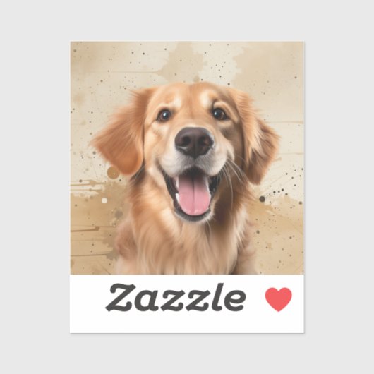 Goud Retriever Hond Huisdier Dier Sticker (Vel)