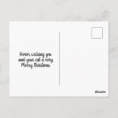 Goud Retriever Hond Kerstmis Briefkaart (Achterkant)