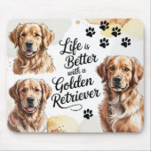 Goud Retriever Hond Muismat (Voorkant)