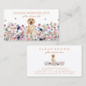 Goud Retriever Hond Tekening Visitekaartje (Voorkant / Achterkant)