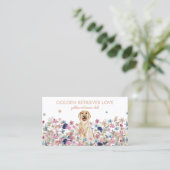 Goud Retriever Hond Tekening Visitekaartje (Staand voorkant)