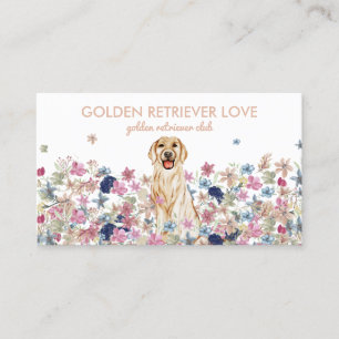 Goud Retriever Hond Tekening Visitekaartje