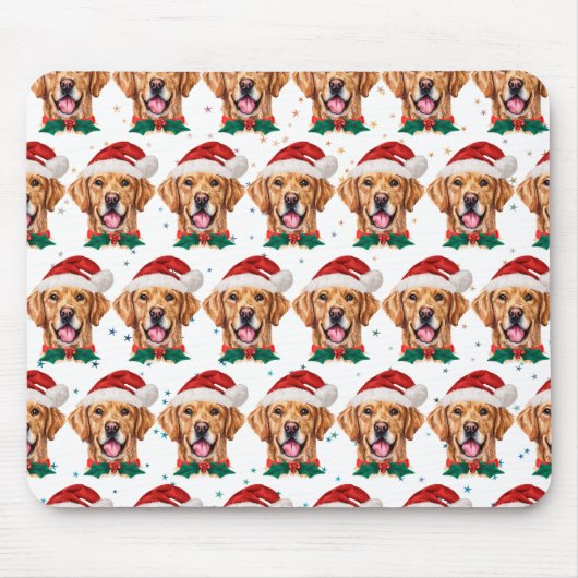 Goud Retriever hondenras Kerstmis Muismat (Voorkant)