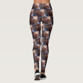 Goud Retriever Kerst Feestelijke Periode Leggings (Achterkant)