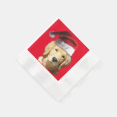 Goud Retriever Kerstman Servet (Hoek)