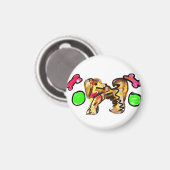 Goud retriever kunst magneet (Voorkant / Achterkant)