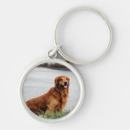 Goud Retriever Kunst Sleutelhanger