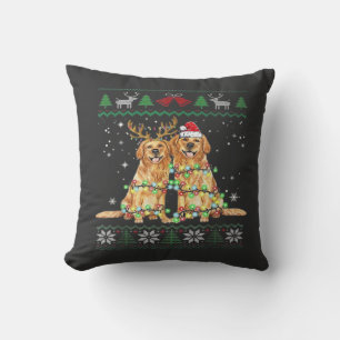 Goud retriever Lelijke Kersthond Grappig Kerstgesc Kussen