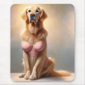 Goud Retriever Ondergoed Model Muismat (Voorkant)