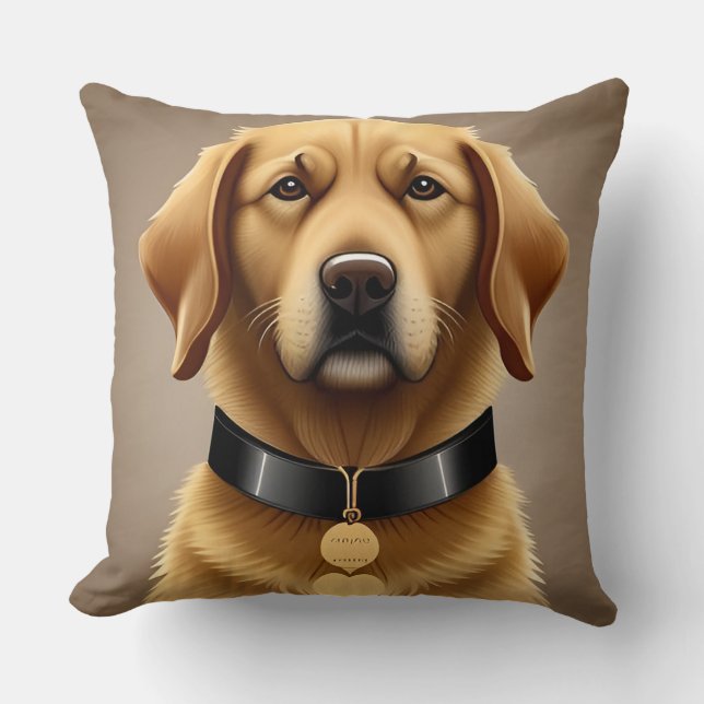 Goud Retriever Portret  Kussen (Voorkant)