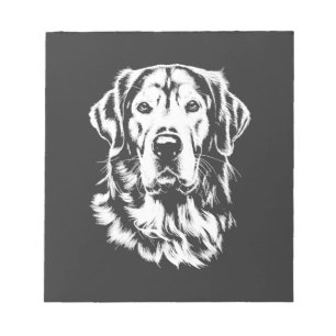 Goud Retriever Portret Minimalistische Kleding Notitieblok