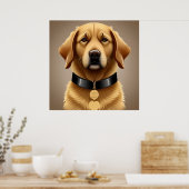 Goud Retriever Portret  Poster (Keuken)