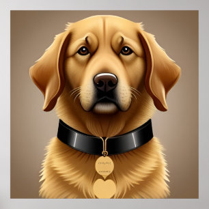 Goud Retriever Portret  Poster