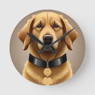 Goud Retriever Portret  Ronde Klok