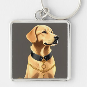 Goud Retriever Portret Sleutelhanger