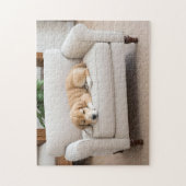 Goud Retriever Pup Slaapt Legpuzzel (Verticaal)