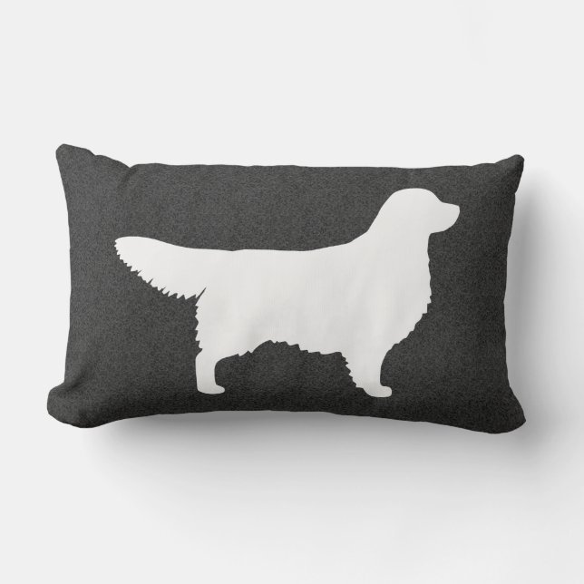 Goud Retriever Silhouet Kussen (Voorkant)