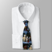Goud Retriever Sneeuw Slede Kerst Decoratie Stropdas (Gebonden)