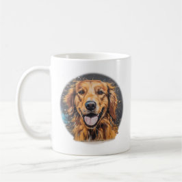 Goud Retriever Straatkunst Koffiemok