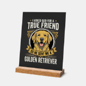 Goud Retriever Ware Vriend Hond Acryl Bord (Hoek)
