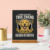 Goud Retriever Ware Vriend Hond Acryl Bord (Huwelijk)