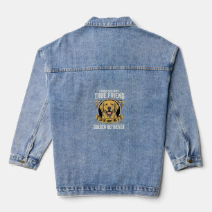 Goud Retriever Ware Vriend Hond Denim Jacket
