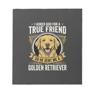 Goud Retriever Ware Vriend Hond Notitieblok