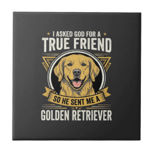 Goud Retriever Ware Vriend Hond Tegeltje