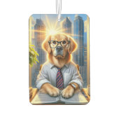 Goud Retriever Zakenman Luchtverfrisser (Achterkant)