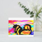 Goud Retriever zonsondergang Briefkaart (Staand voorkant)