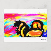 Goud Retriever zonsondergang Briefkaart (Achterkant)