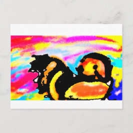 Goud Retriever zonsondergang Briefkaart