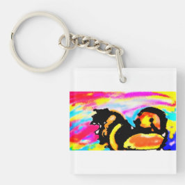 Goud Retriever zonsondergang Sleutelhanger