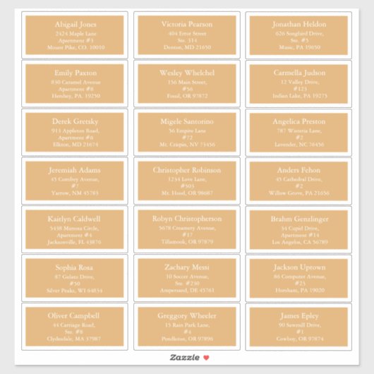 Goud Retro Boho Minimalistische Kerst Gastadres Sticker (Vel)