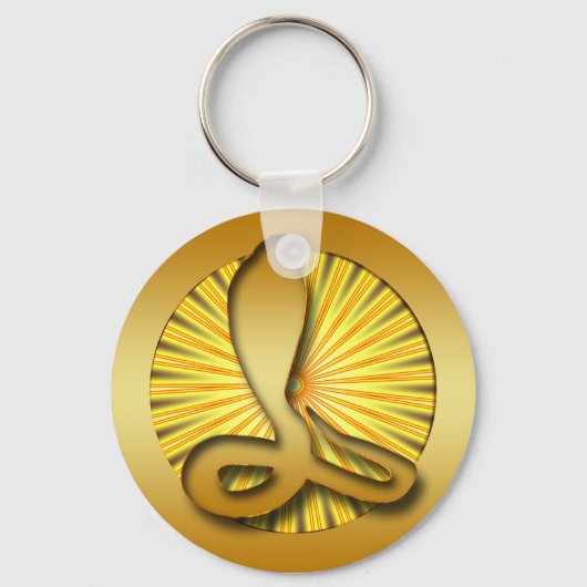 GOUD RETRO COBRA SLEUTELHANGER (Voorkant)