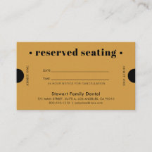 Goud Retro Gereserveerde Zitplaatsen Tandheelkunde