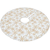 Goud Retro Sneeuwvlok Patroon Kerstboom Rok (Gekanteld)