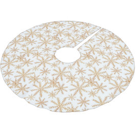 Goud Retro Sneeuwvlok Patroon Kerstboom Rok