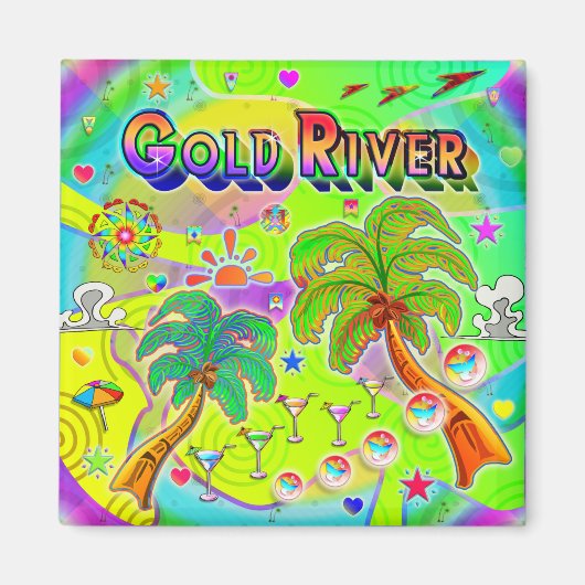 Goud Rivier Mind Focus Magneet (Voorkant)