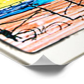 goud rivier tekening poster (Hoek)