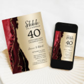 Goud Robijn Rood Verrassing 40-jarig jubileum Kaart