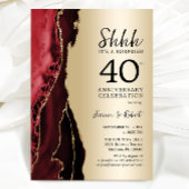 Goud Robijnrood Verrassing 40-jarig jubileum Kaart