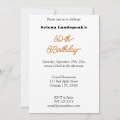 Goud, Rode Ballonnen & Zijde Lint 50ste Verjaardag Kaart (Achterkant)