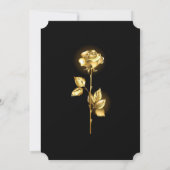 Goud Rode Bloem Moderne Boho Kaart (Achterkant)