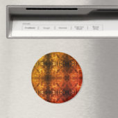 Goud Rode Glans Elegante Getextureerde Glas Look M Magneet (Insitu (Vaatwasser))