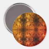 Goud Rode Glans Elegante Getextureerde Glas Look M Magneet (Voorkant / Achterkant)