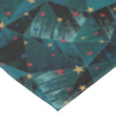 Goud, rode sterren op blauw tafelkleed (Gekanteld)